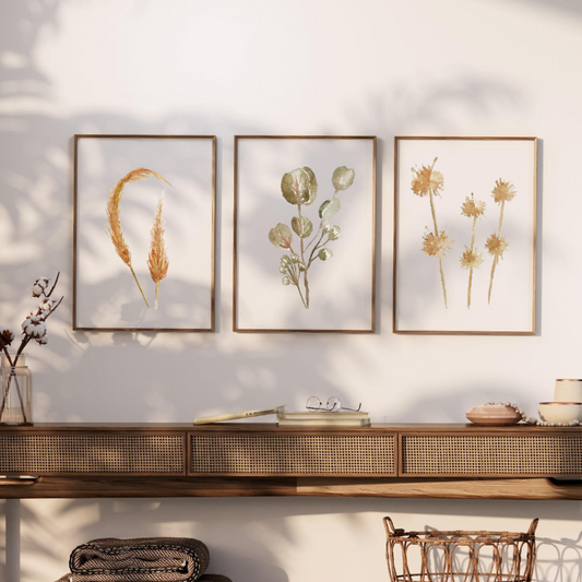 3er Poserset zum herunterladen - Trockenblumendesign