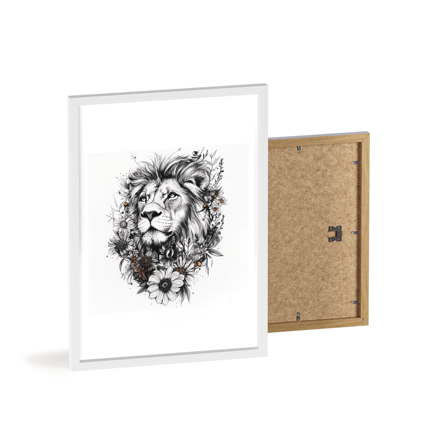 Löwe im floralen Stil