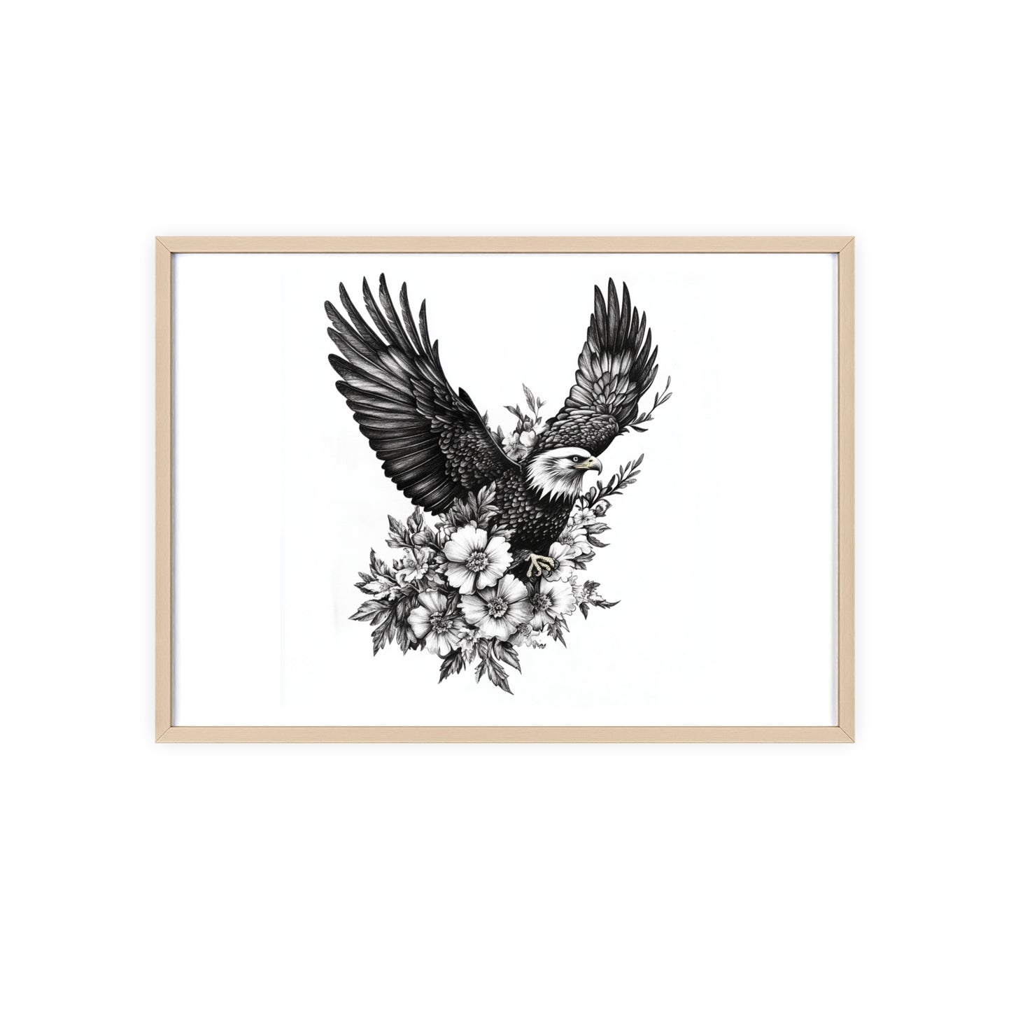 Adler mit Wildblütendesign