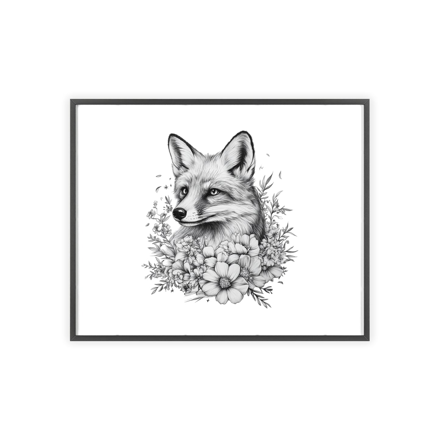 Fuchs mit Wildblütendesign