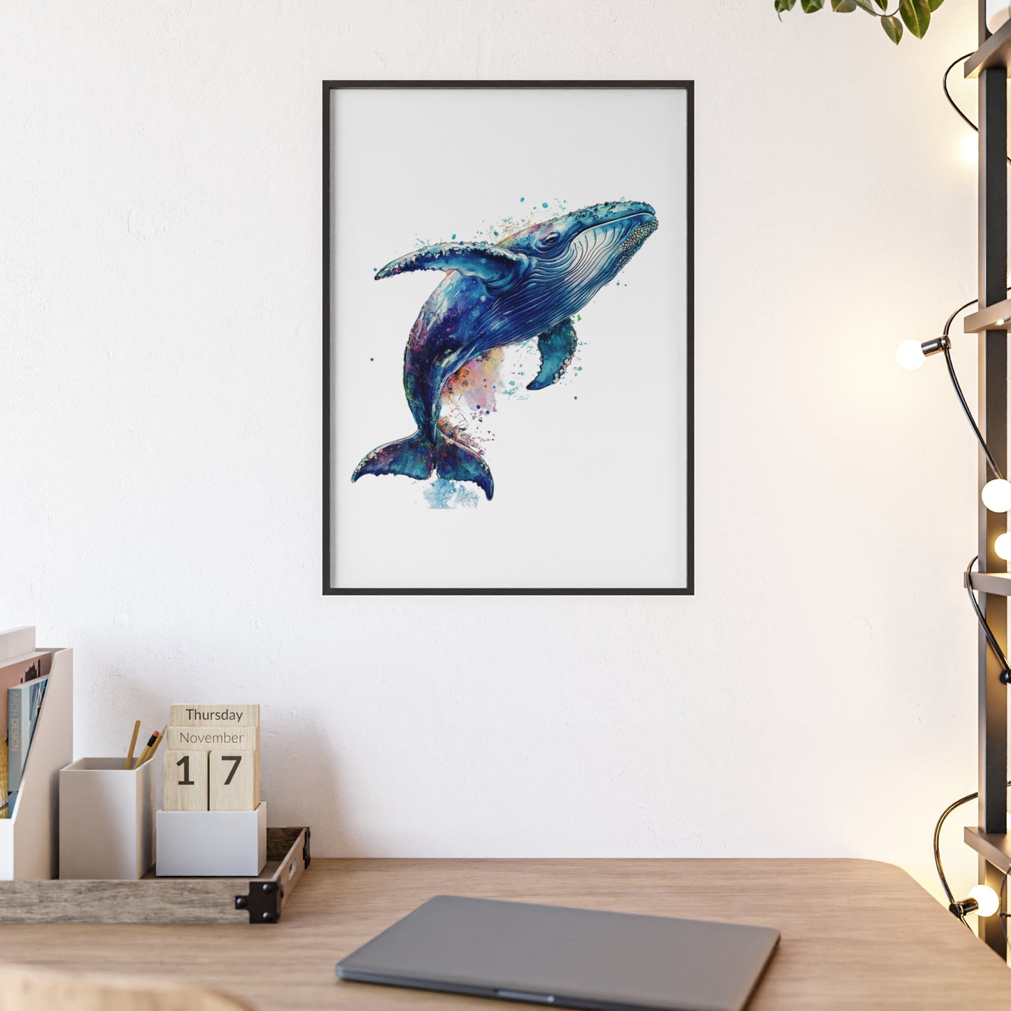 Wal im Wasserfarbenstil