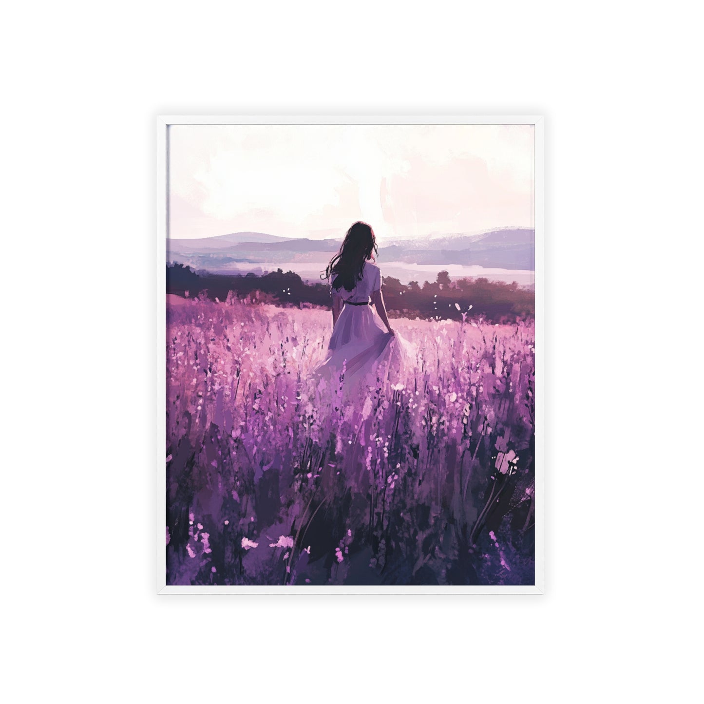 Frau in blühender Wiese