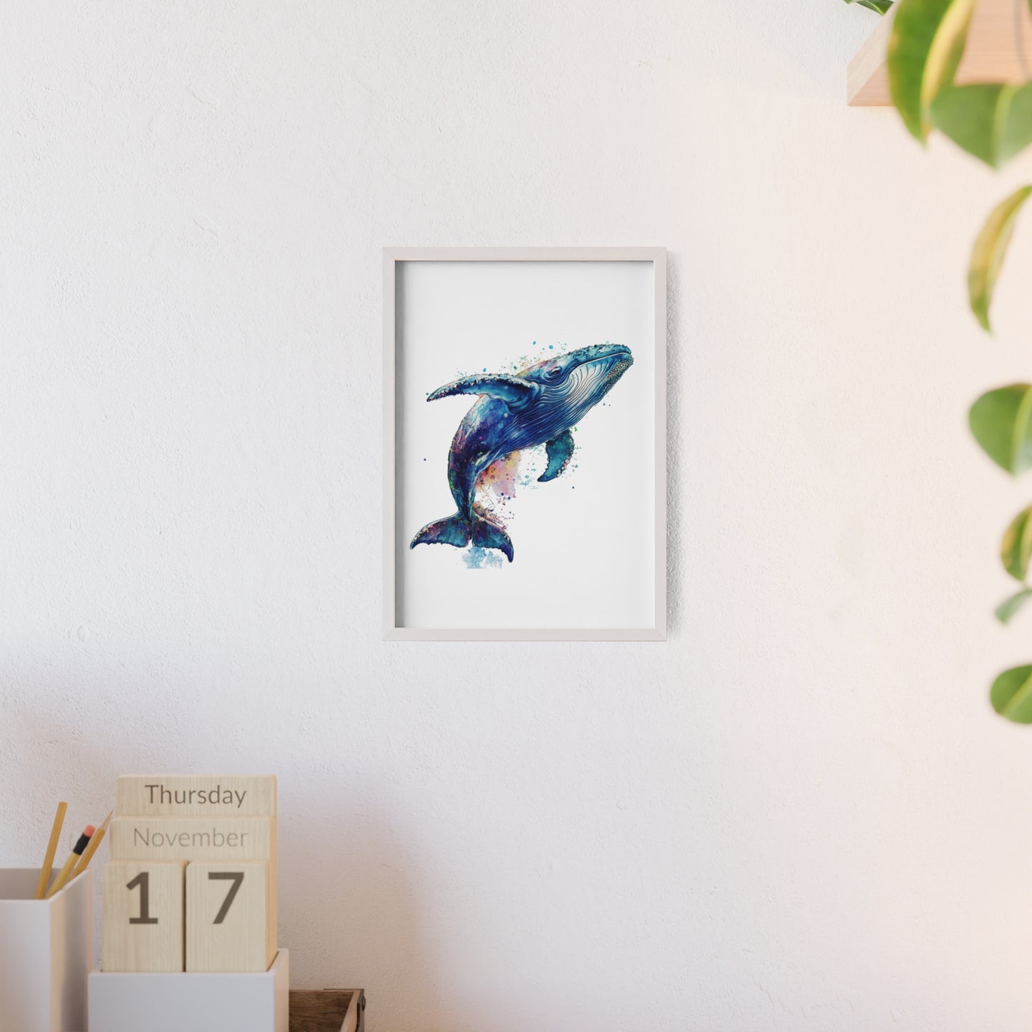 Wal im Wasserfarbenstil