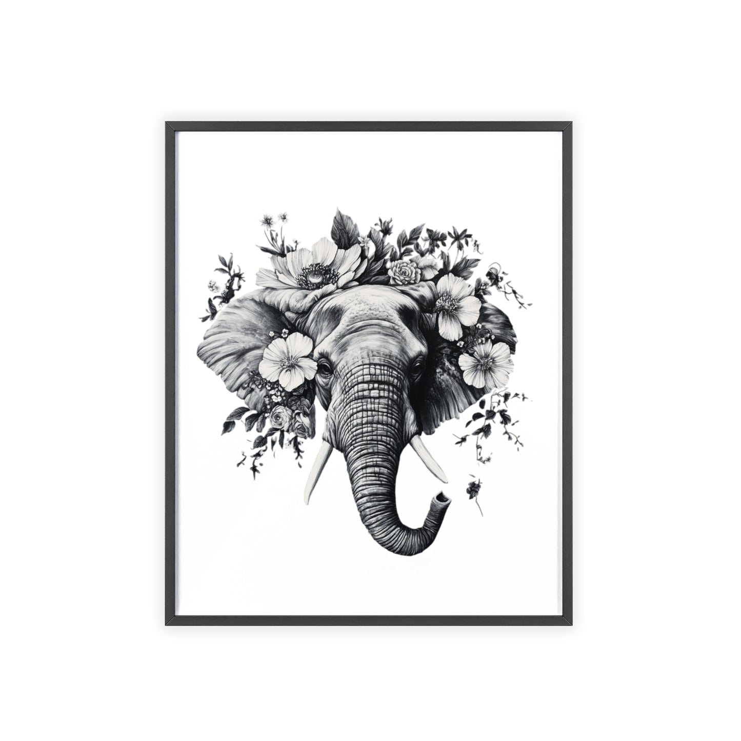 Elephant mit Wildblüten
