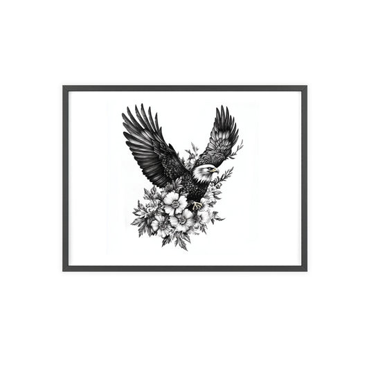 Adler mit Wildblütendesign