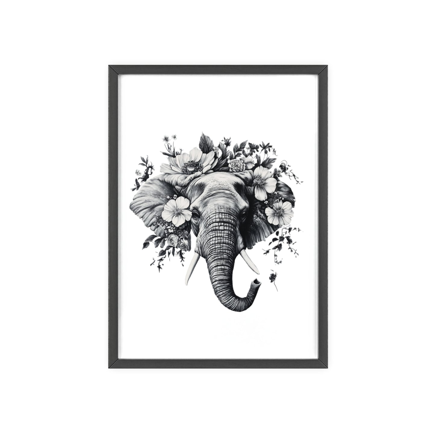 Elephant mit Wildblüten