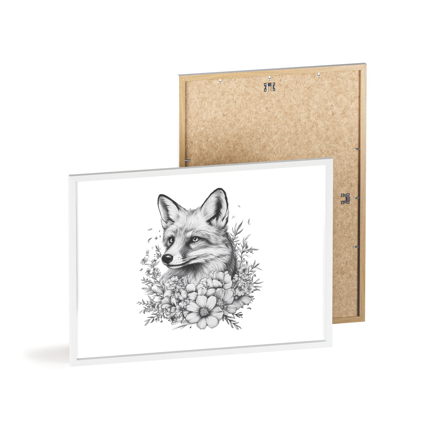 Fuchs mit Wildblütendesign