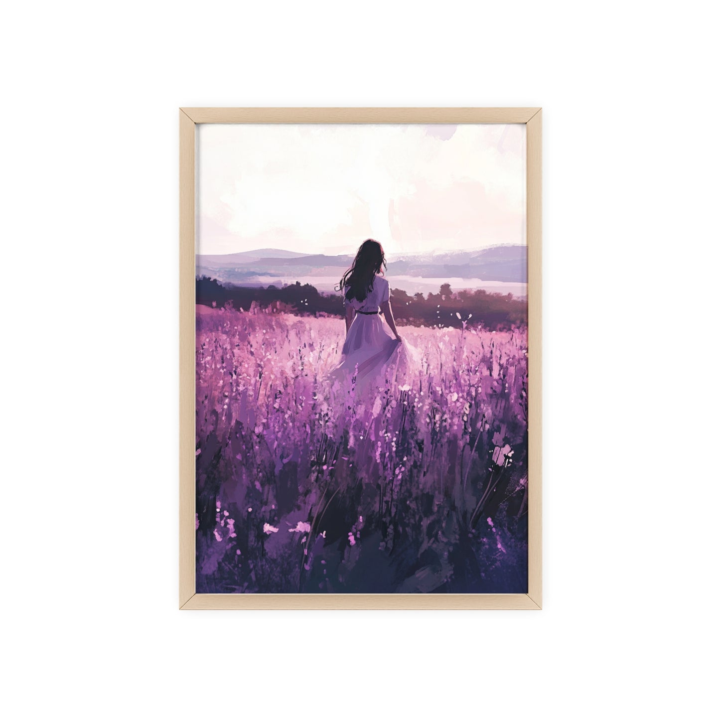 Frau in blühender Wiese