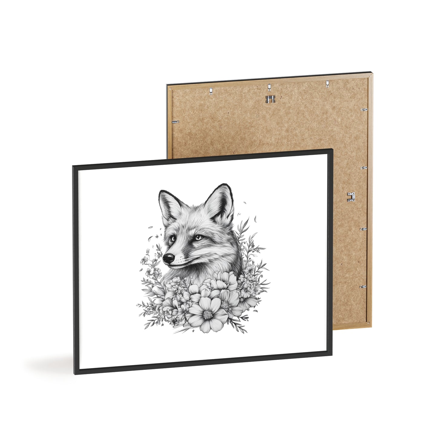 Fuchs mit Wildblütendesign