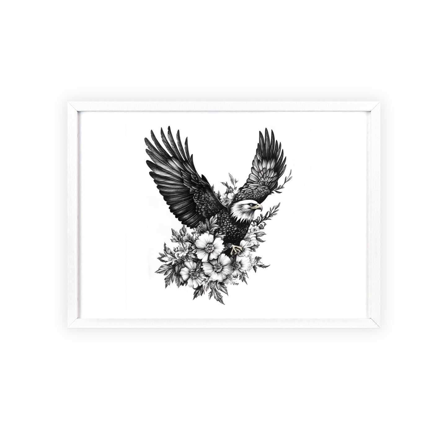 Adler mit Wildblütendesign