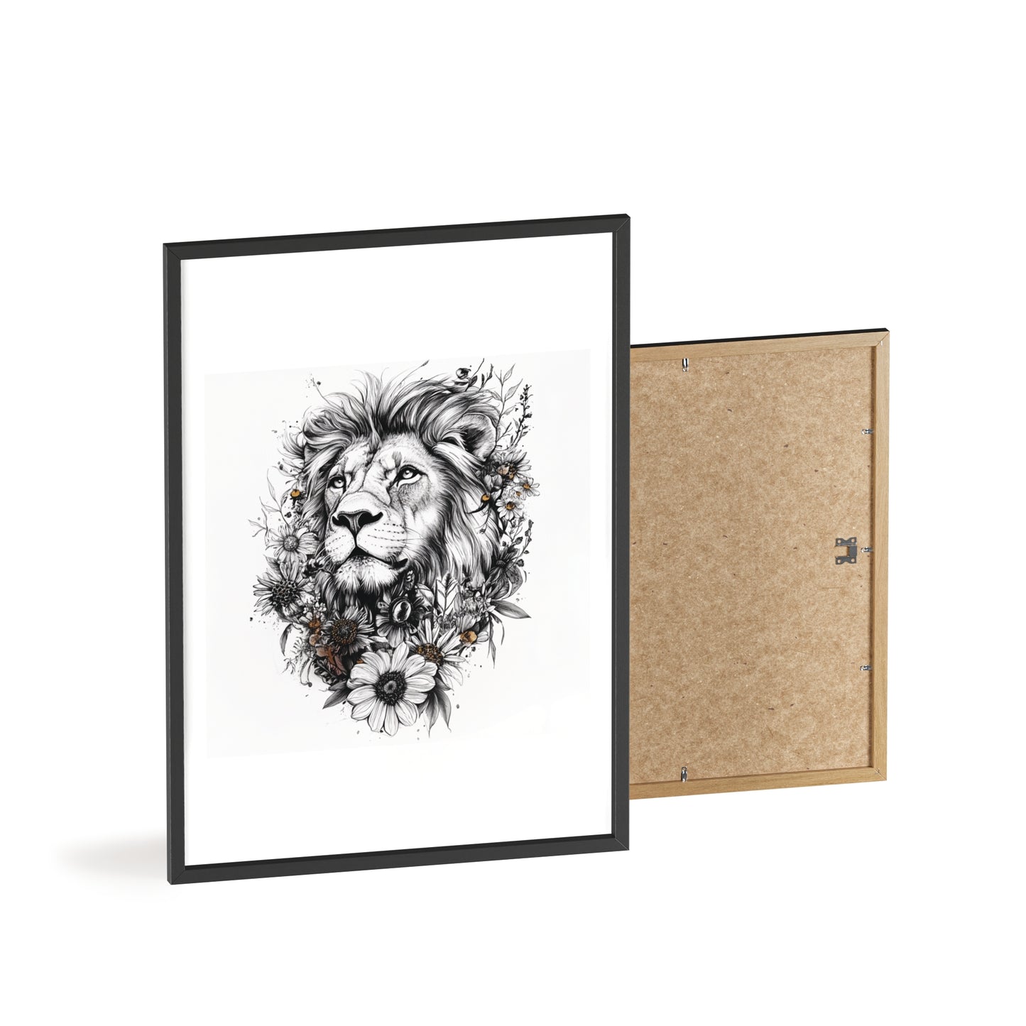 Löwe im floralen Stil