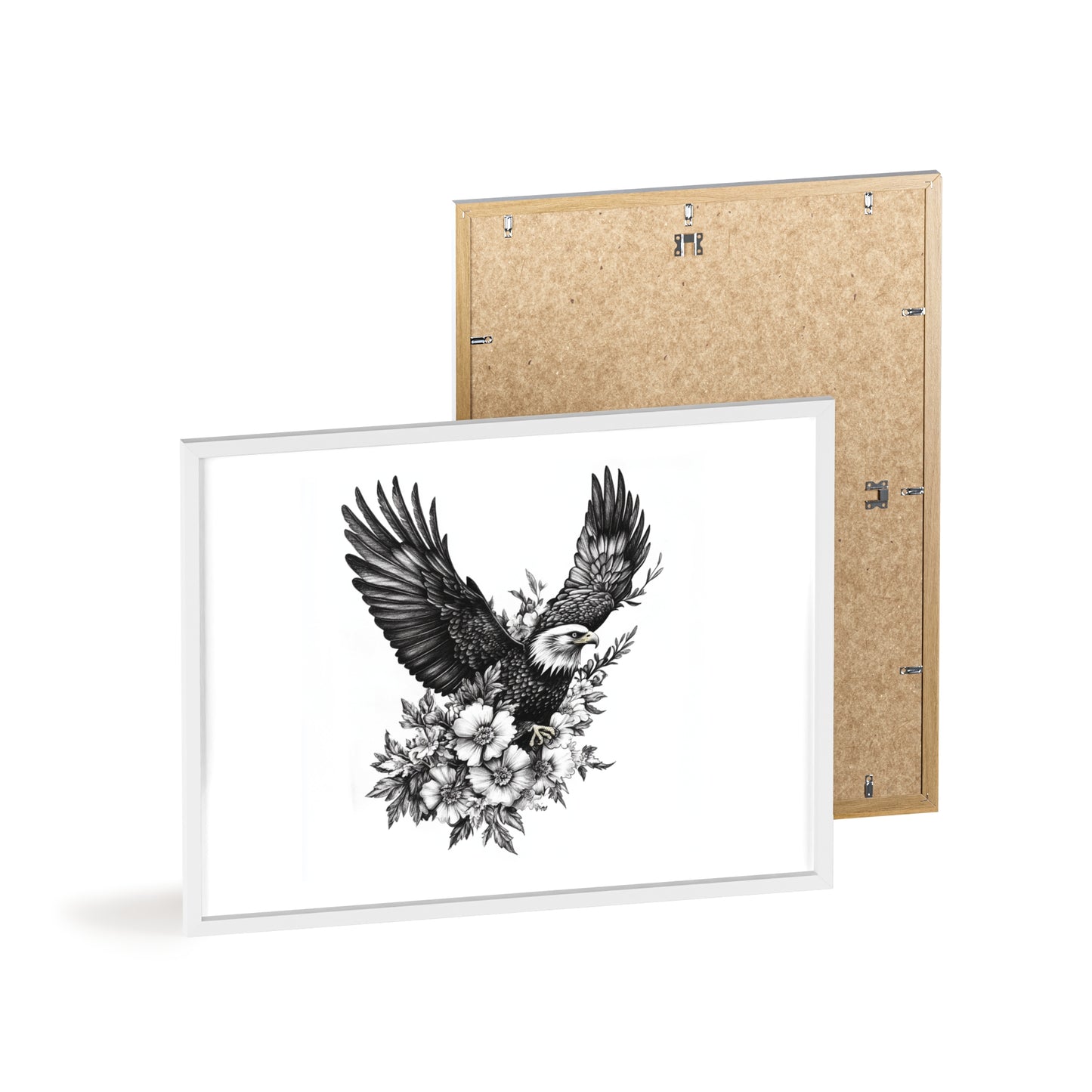 Adler mit Wildblütendesign