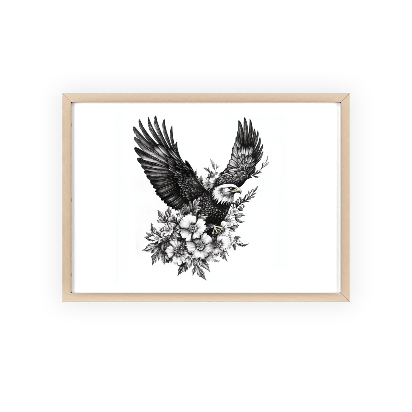 Adler mit Wildblütendesign