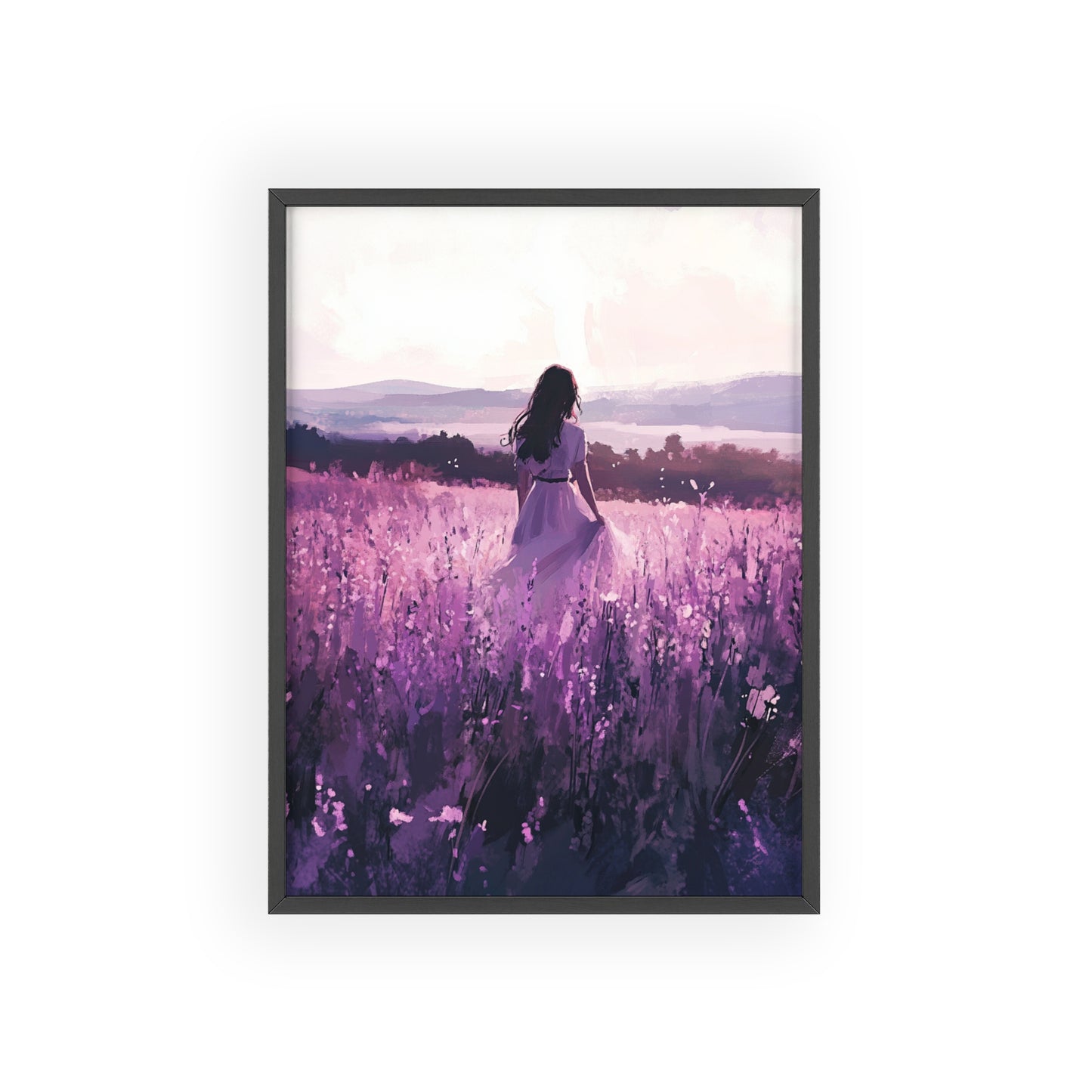 Frau in blühender Wiese