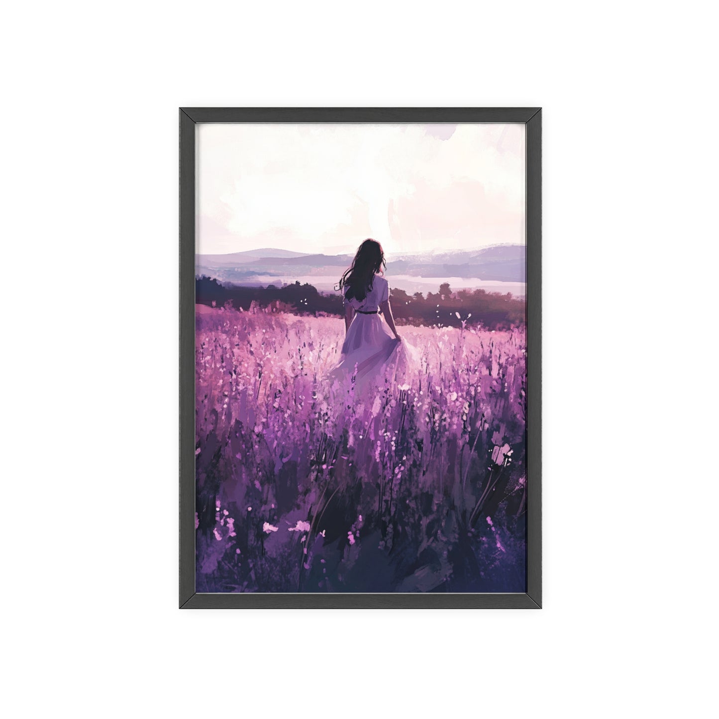 Frau in blühender Wiese