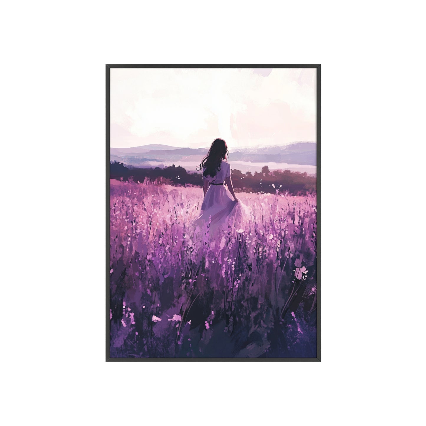 Frau in blühender Wiese