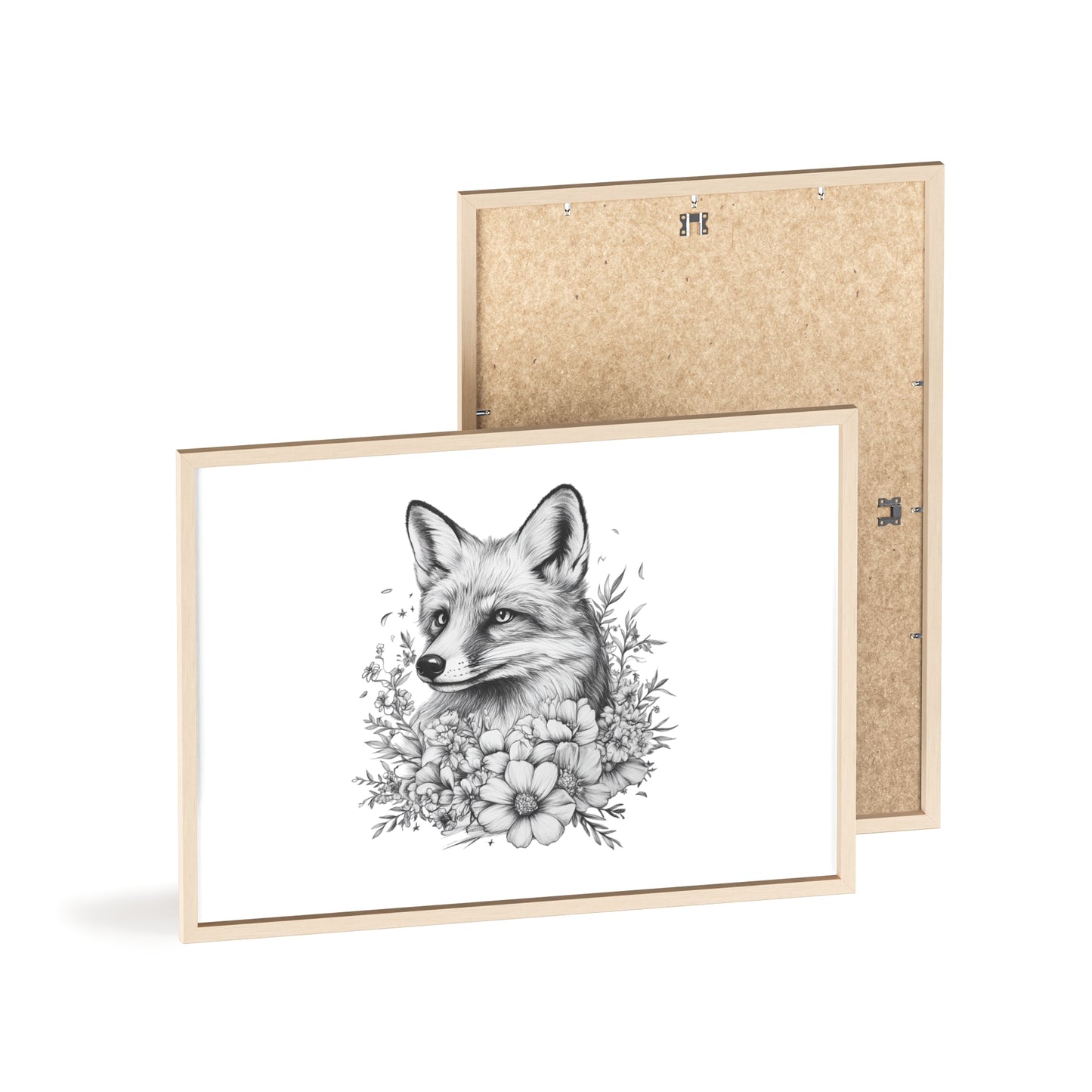 Fuchs mit Wildblütendesign