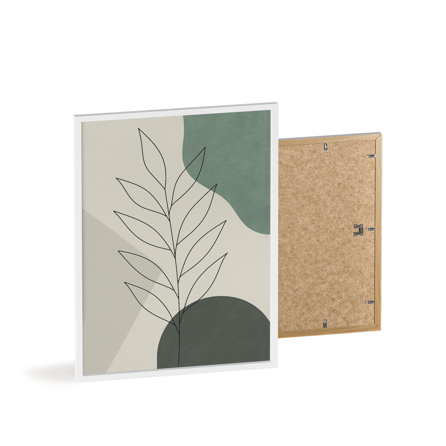 Abstraktes Blätter-Poster – Sanfte Grüntöne & Minimalistisches Design