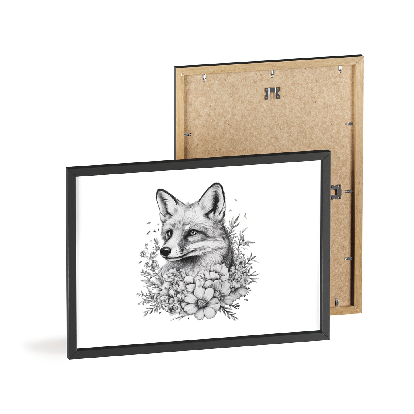 Fuchs mit Wildblütendesign