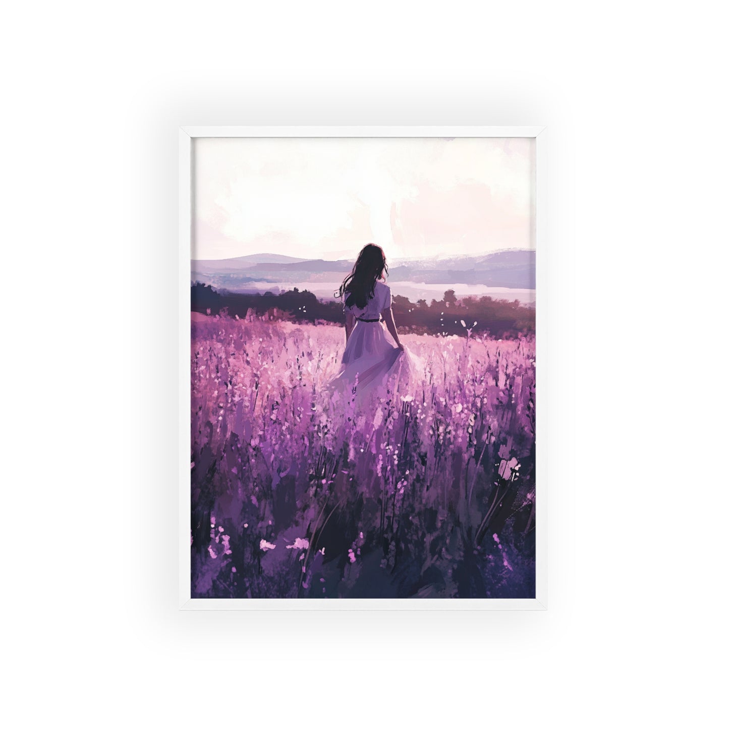 Frau in blühender Wiese