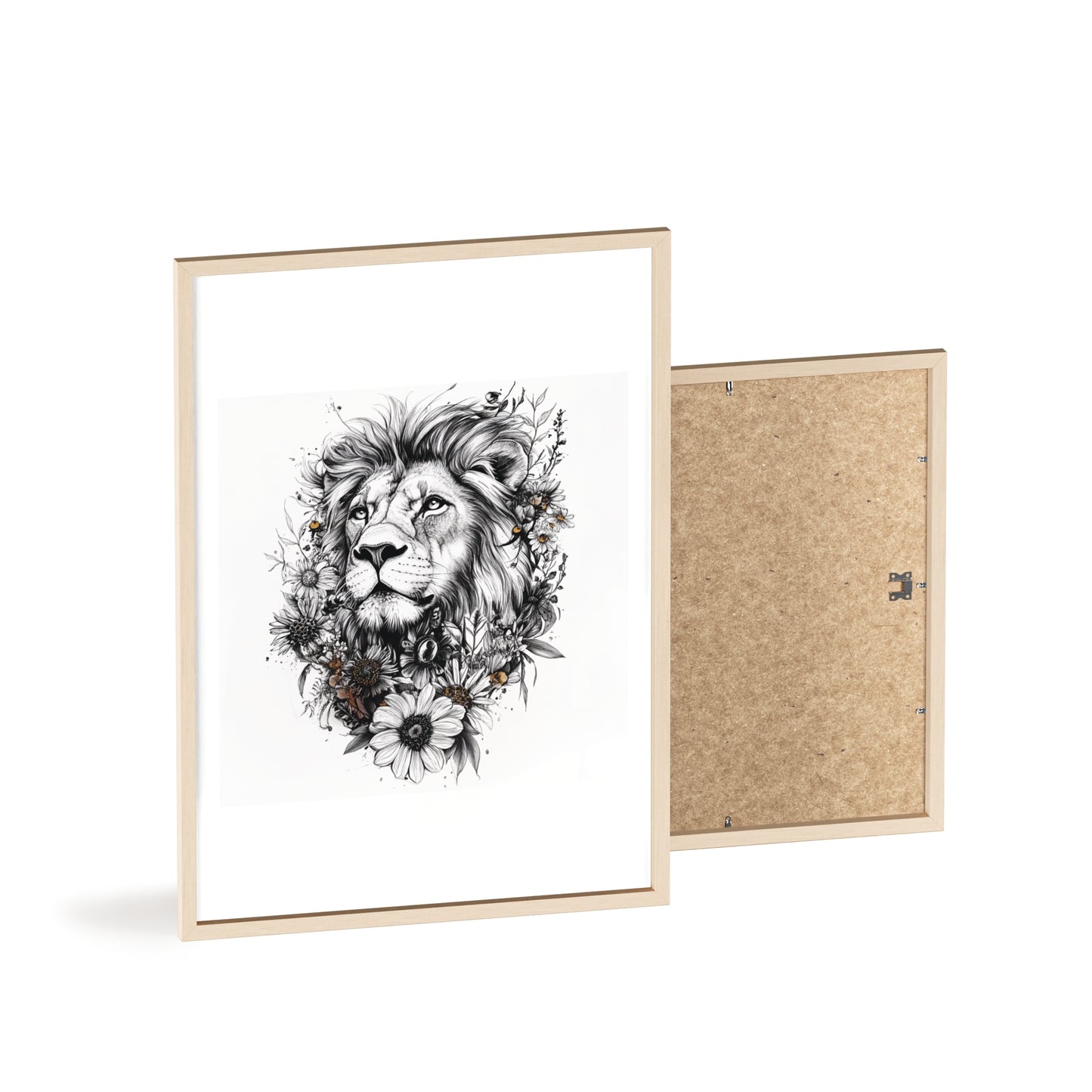 Löwe im floralen Stil