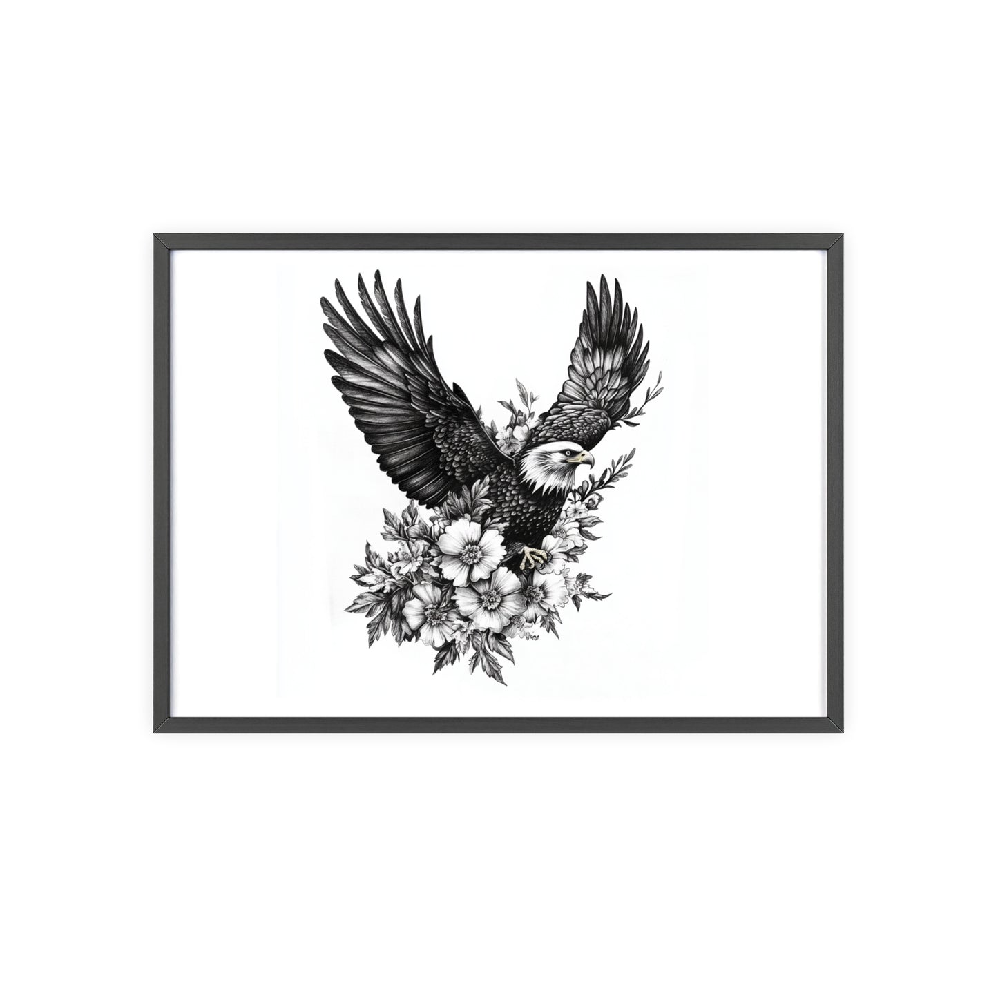 Adler mit Wildblütendesign