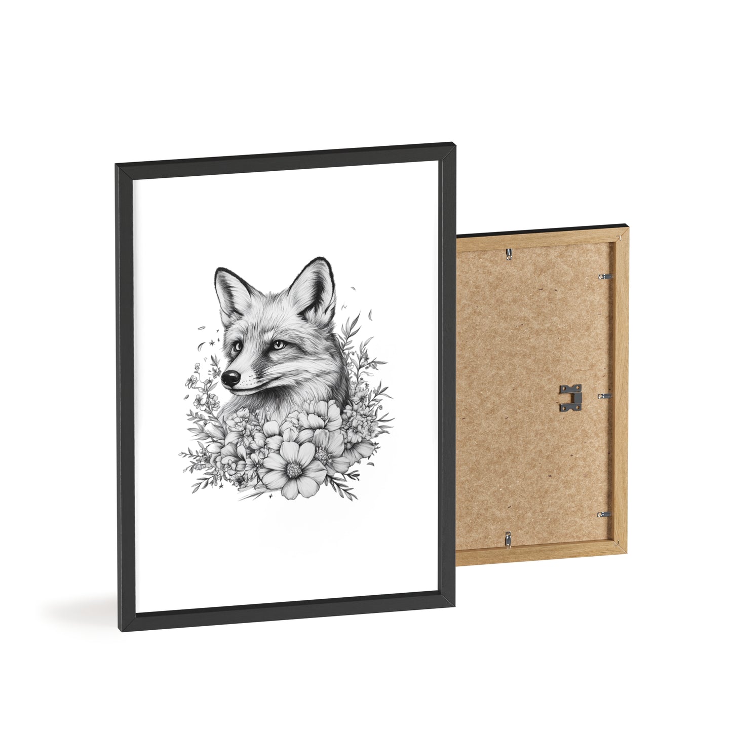 Fuchs mit Wildblütendesign