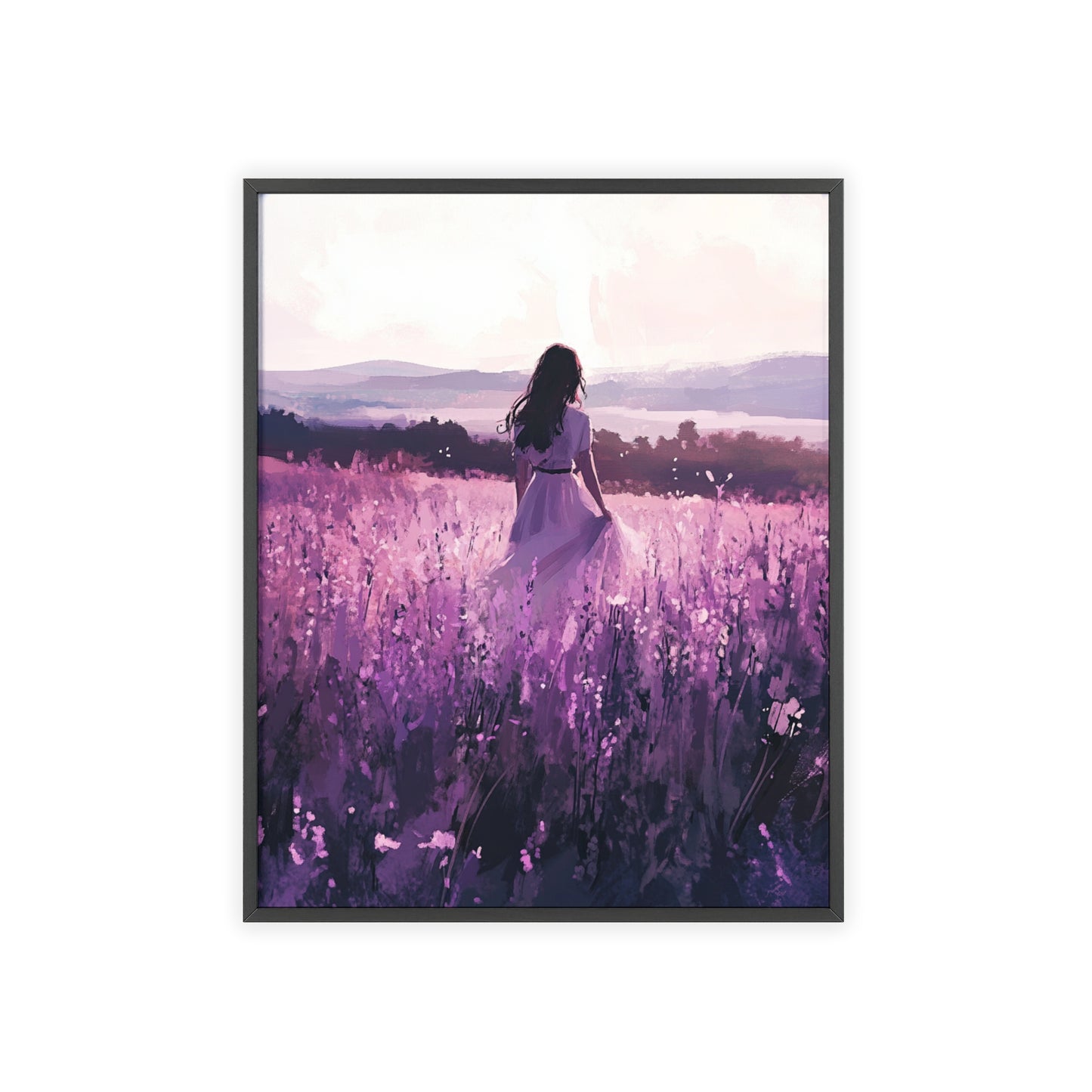 Frau in blühender Wiese