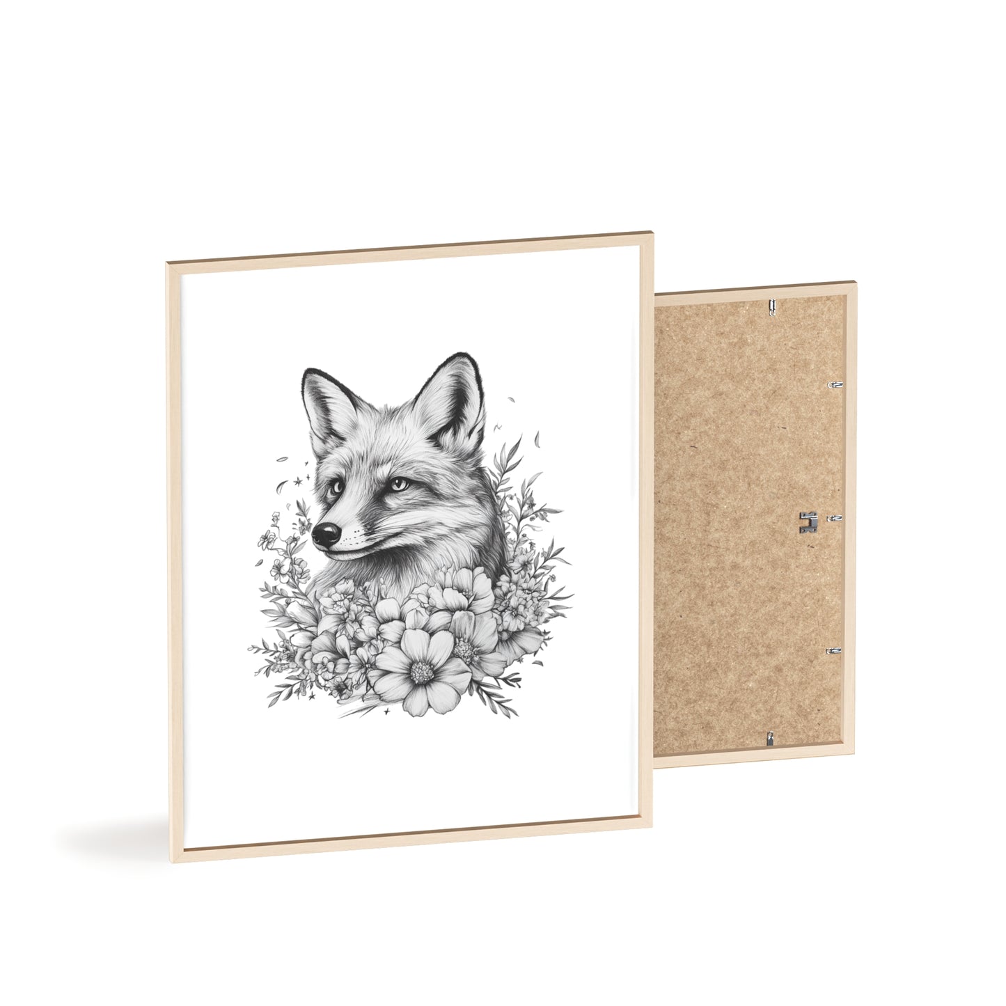 Fuchs mit Wildblütendesign