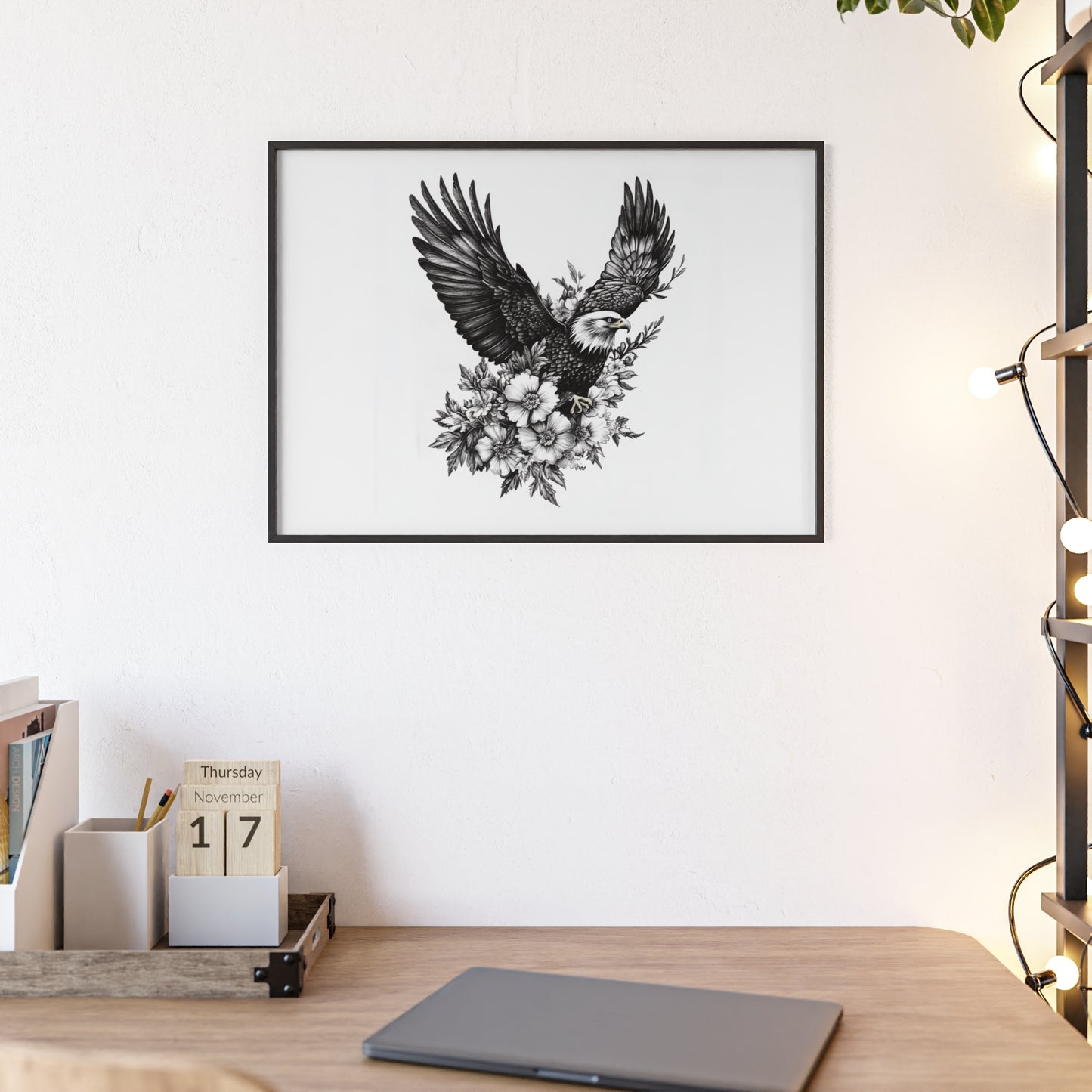 Adler mit Wildblütendesign