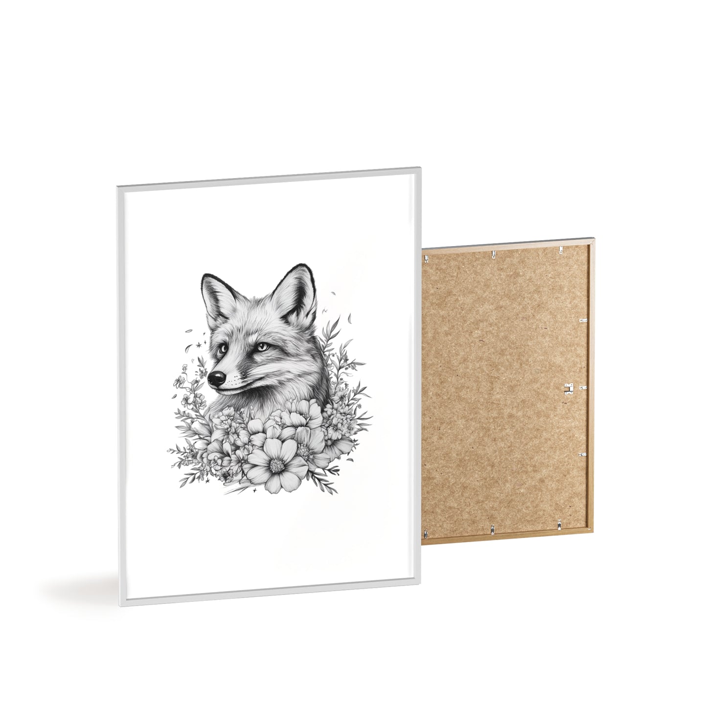 Fuchs mit Wildblütendesign