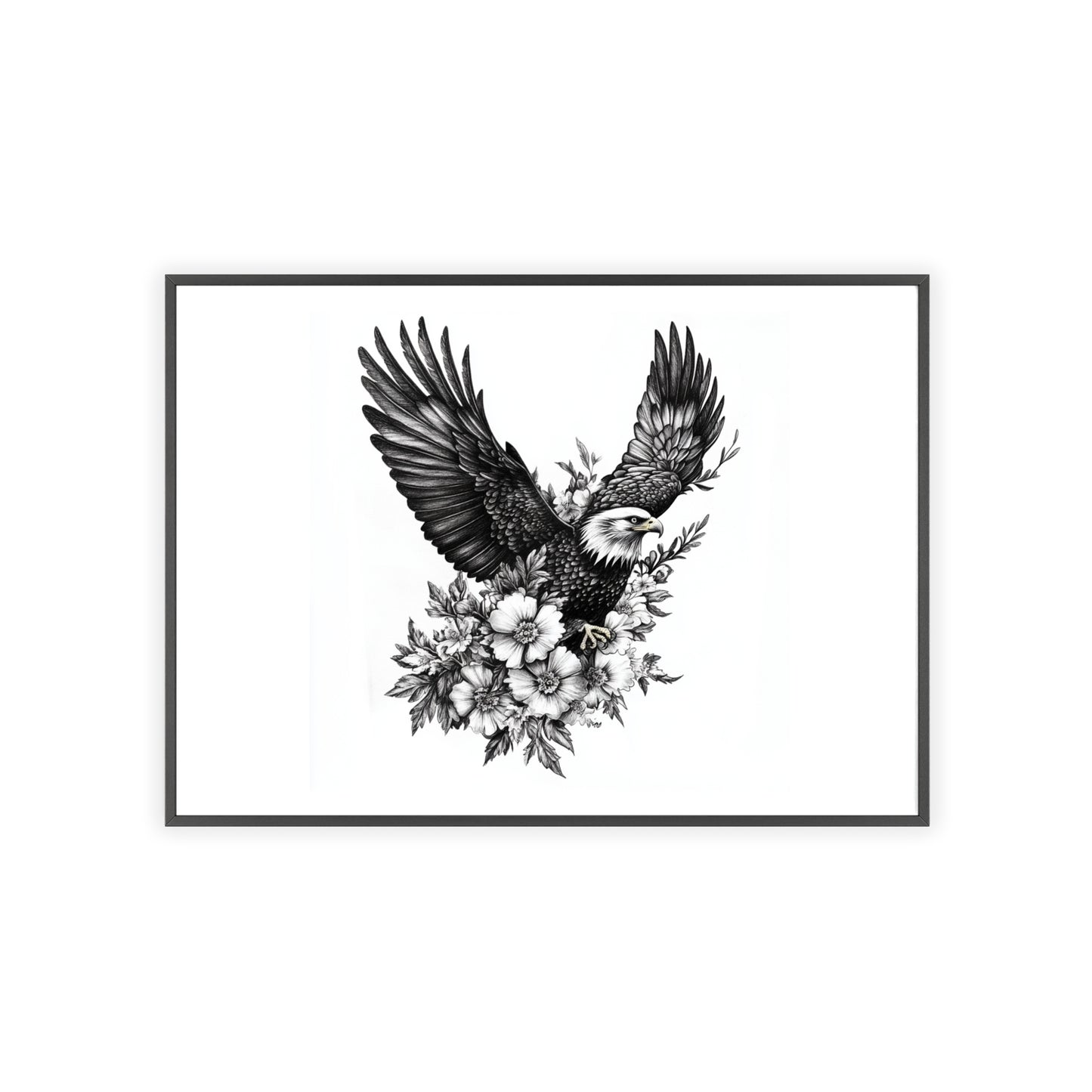 Adler mit Wildblütendesign