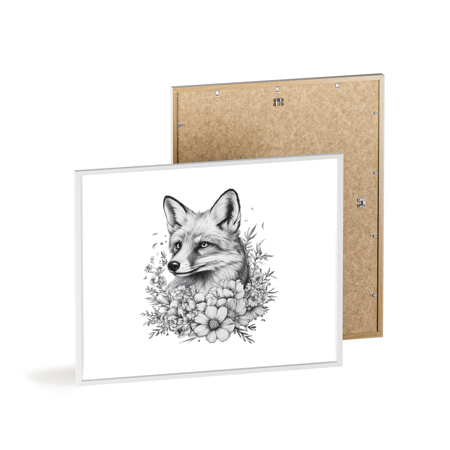 Fuchs mit Wildblütendesign