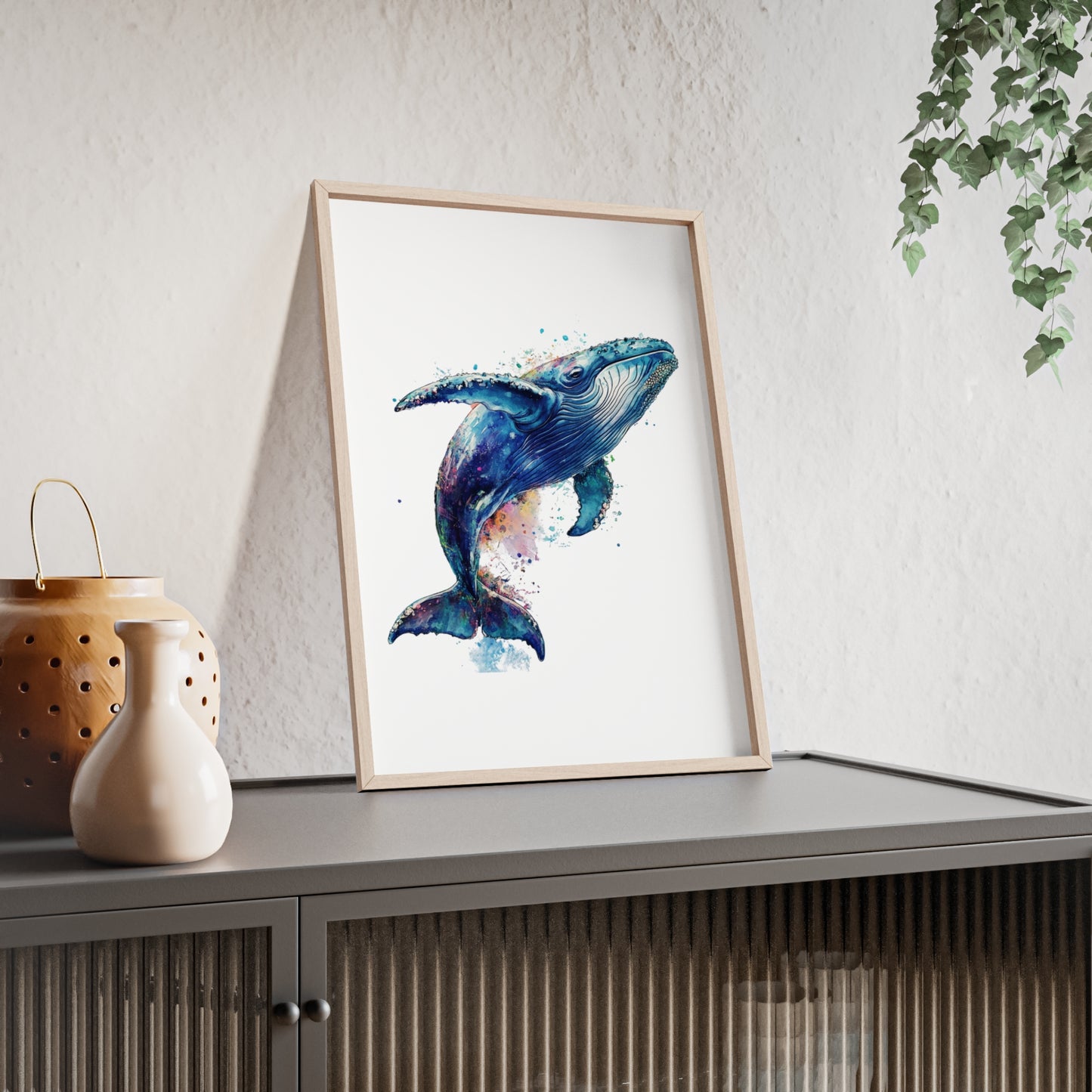 Wal im Wasserfarbenstil