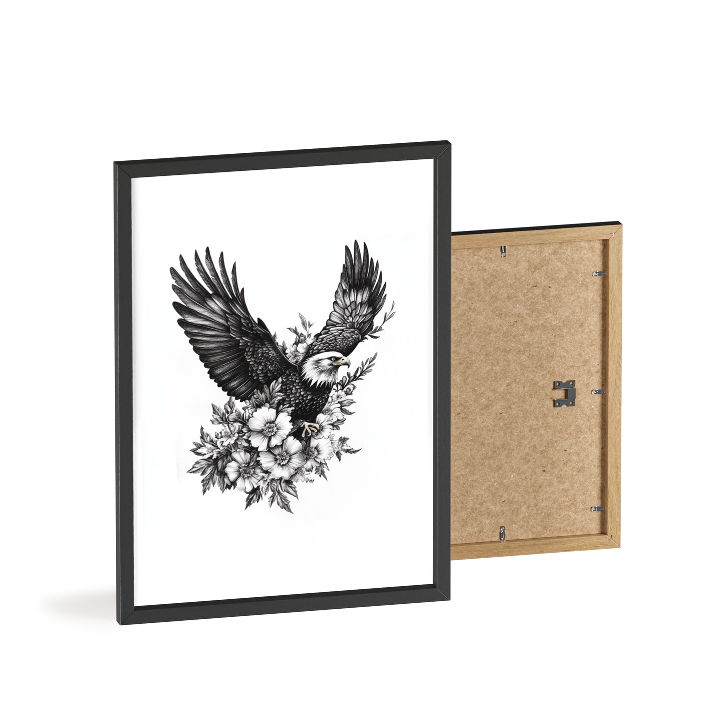 Adler mit Wildblütendesign