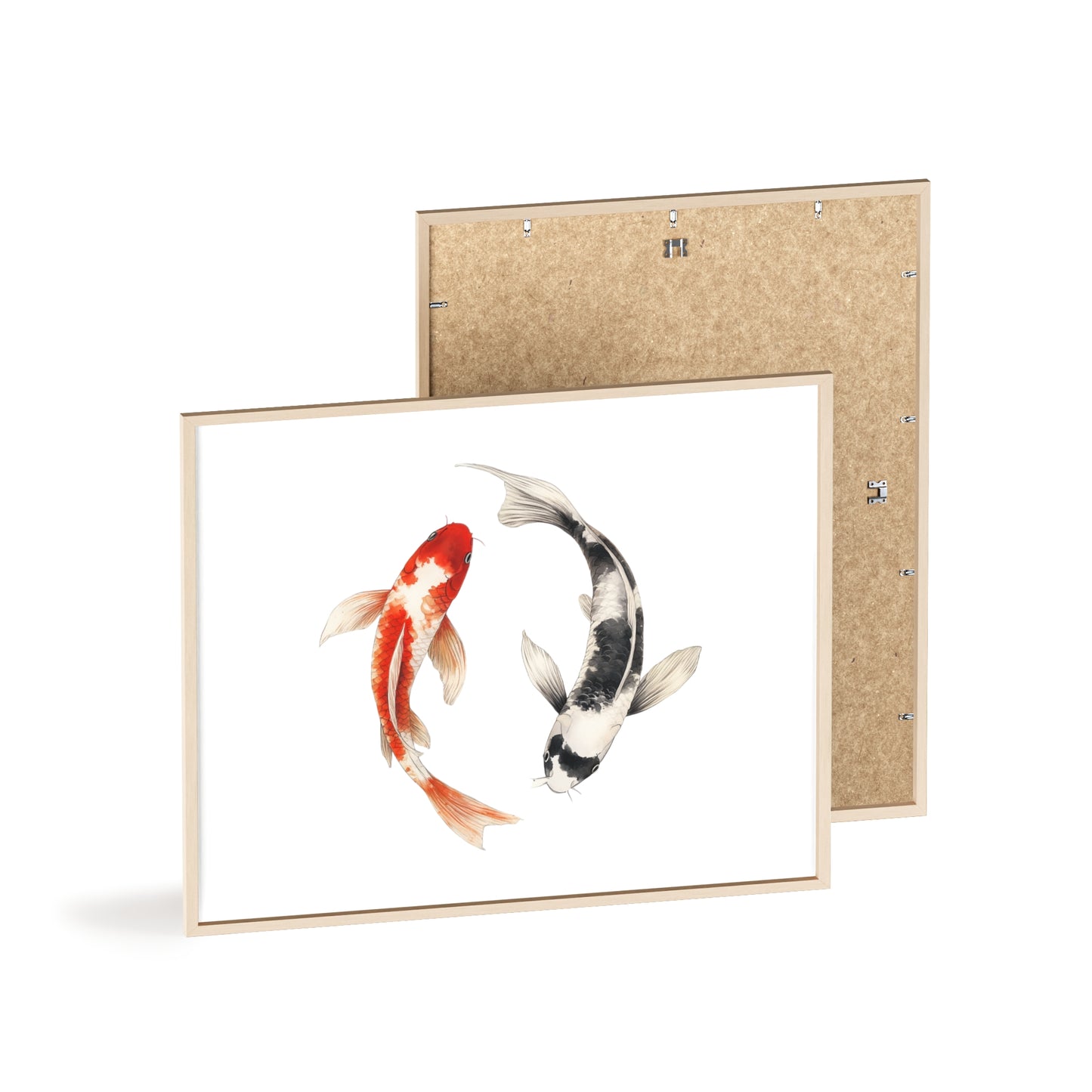 Kreisende Koi in Schwarz und Rot