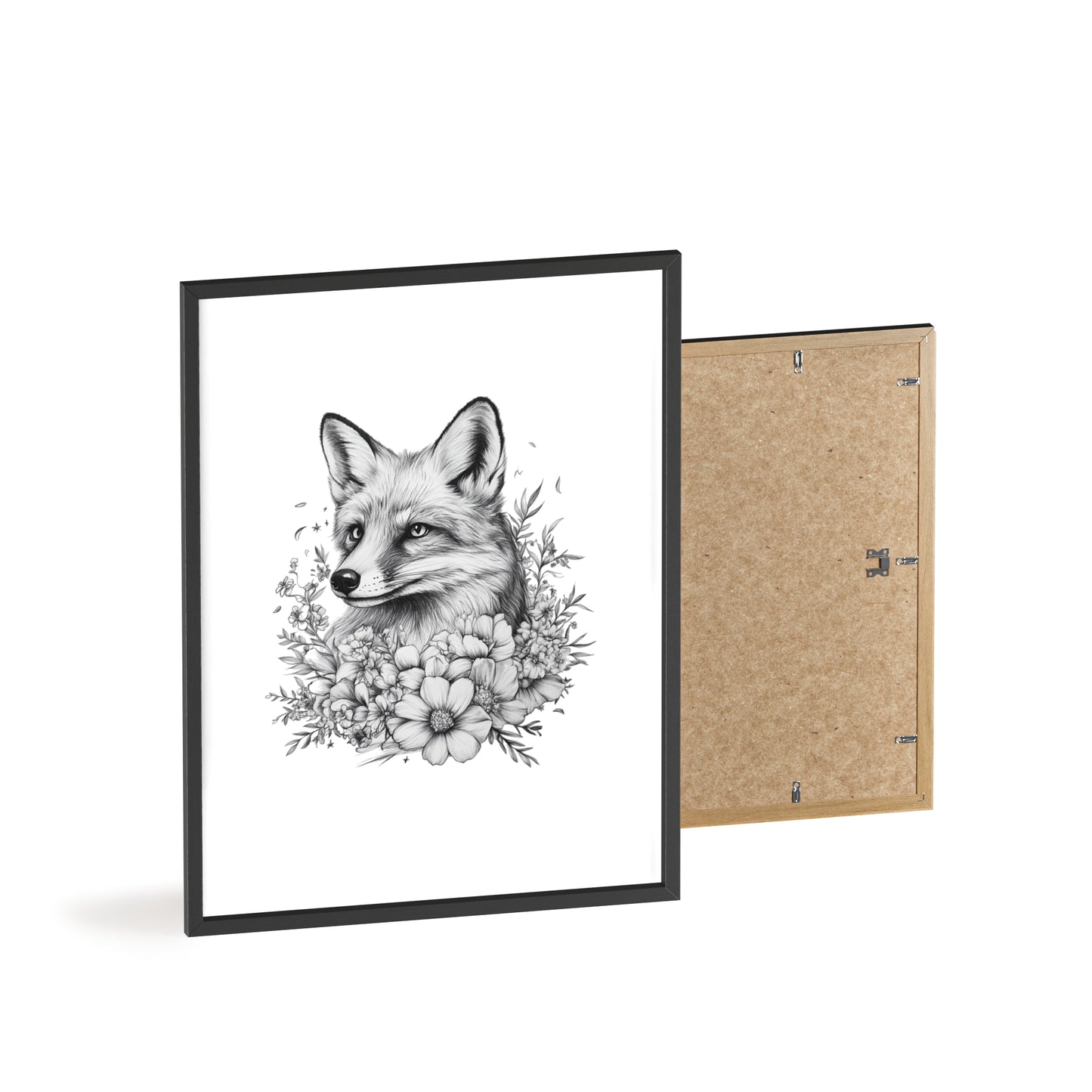 Fuchs mit Wildblütendesign