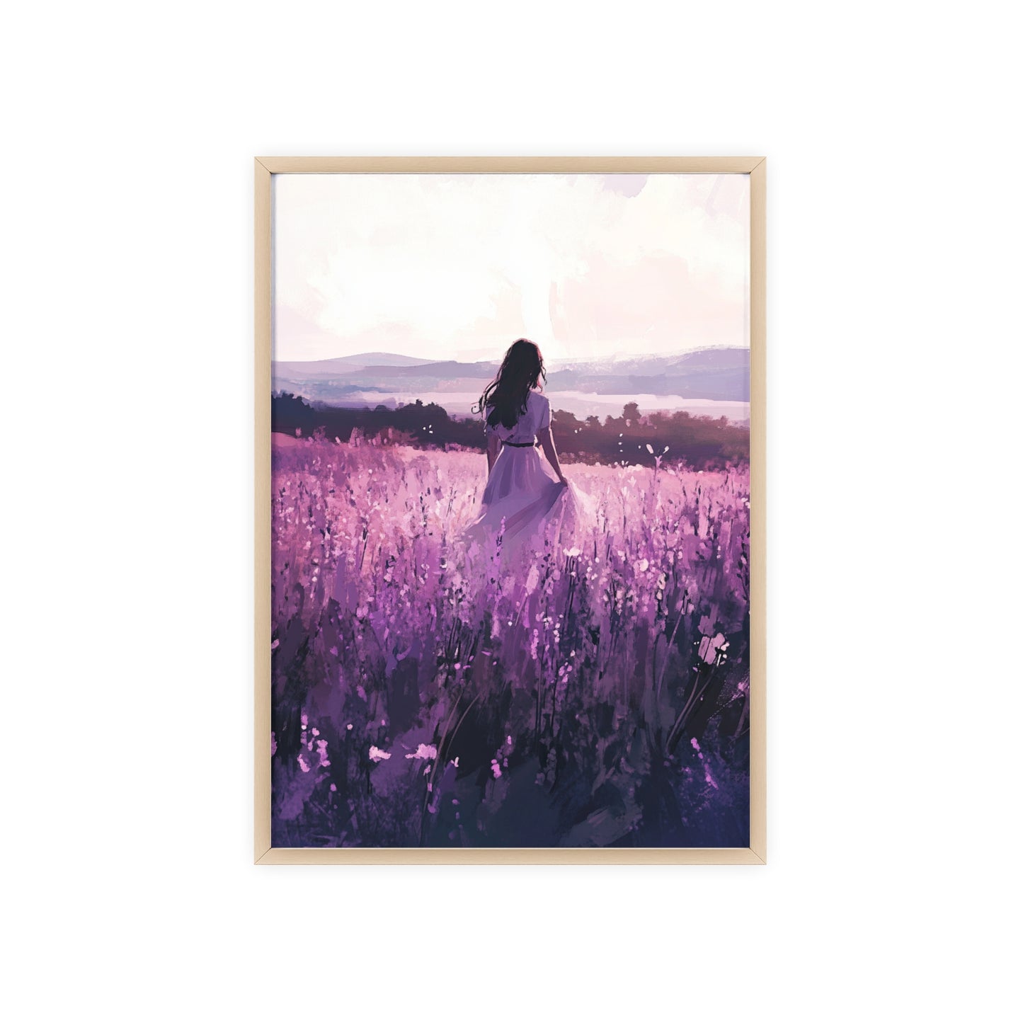 Frau in blühender Wiese