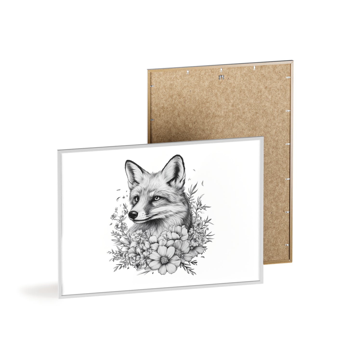 Fuchs mit Wildblütendesign