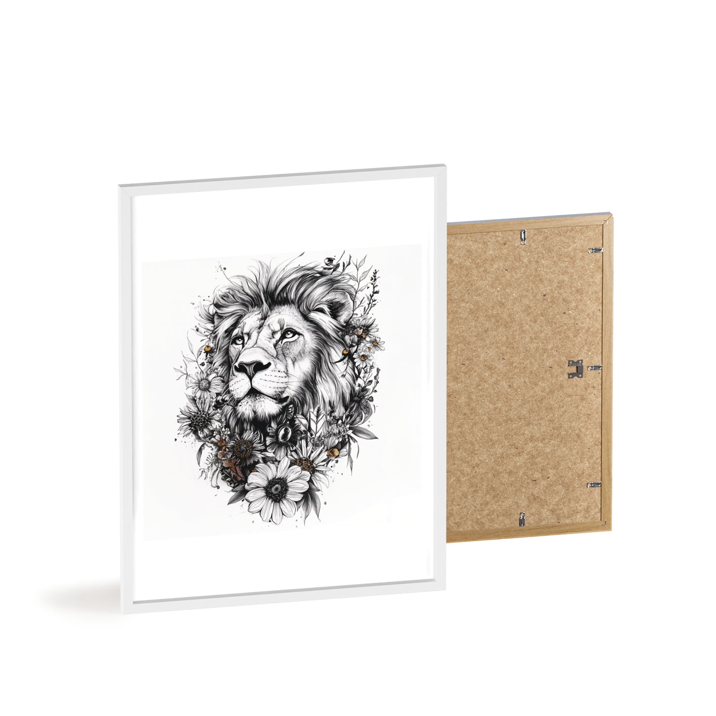 Löwe im floralen Stil