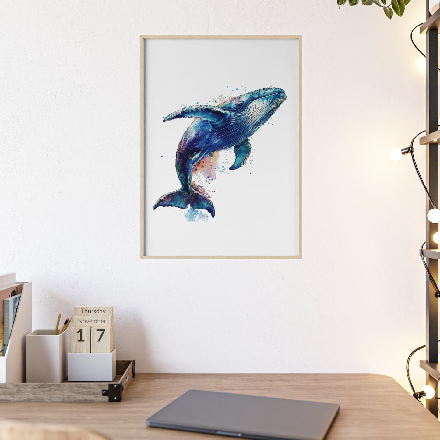 Wal im Wasserfarbenstil