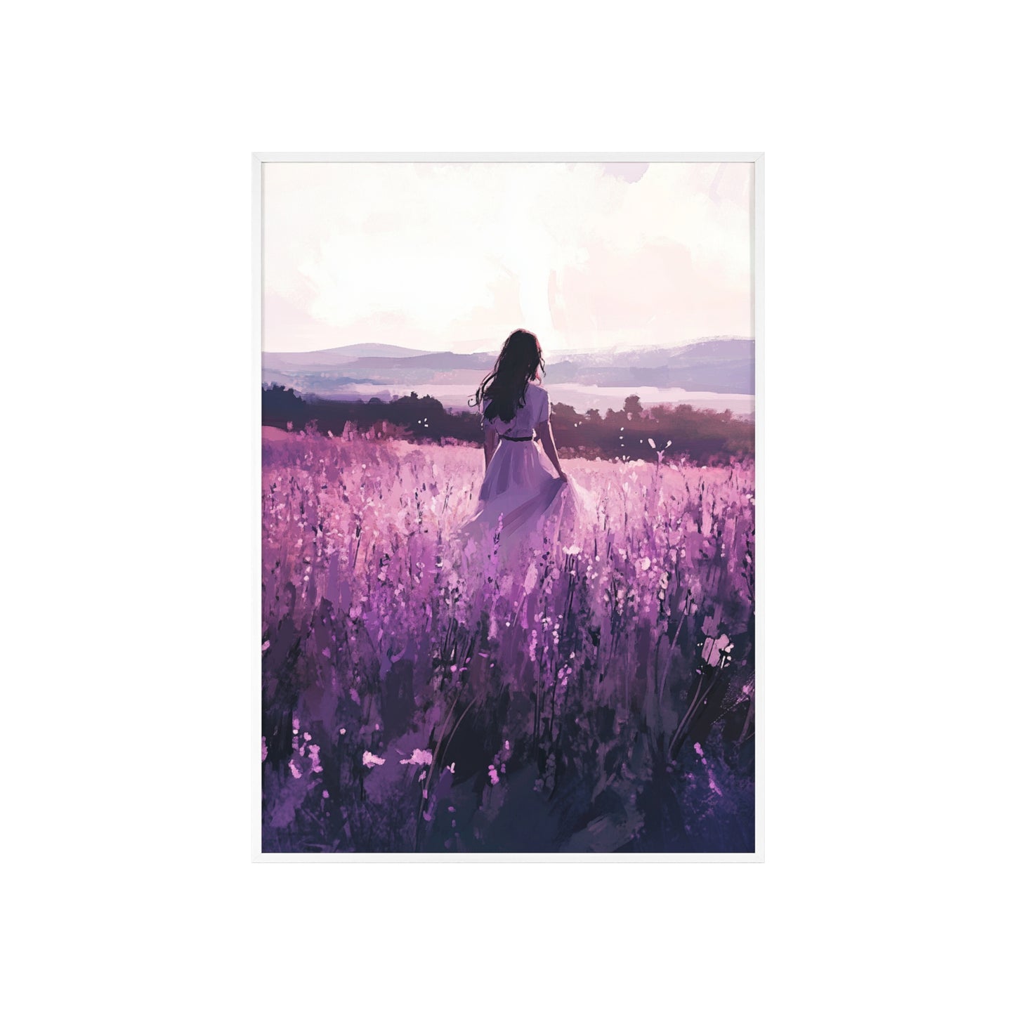 Frau in blühender Wiese