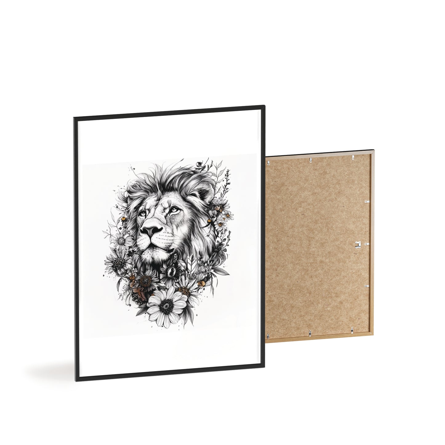 Löwe im floralen Stil