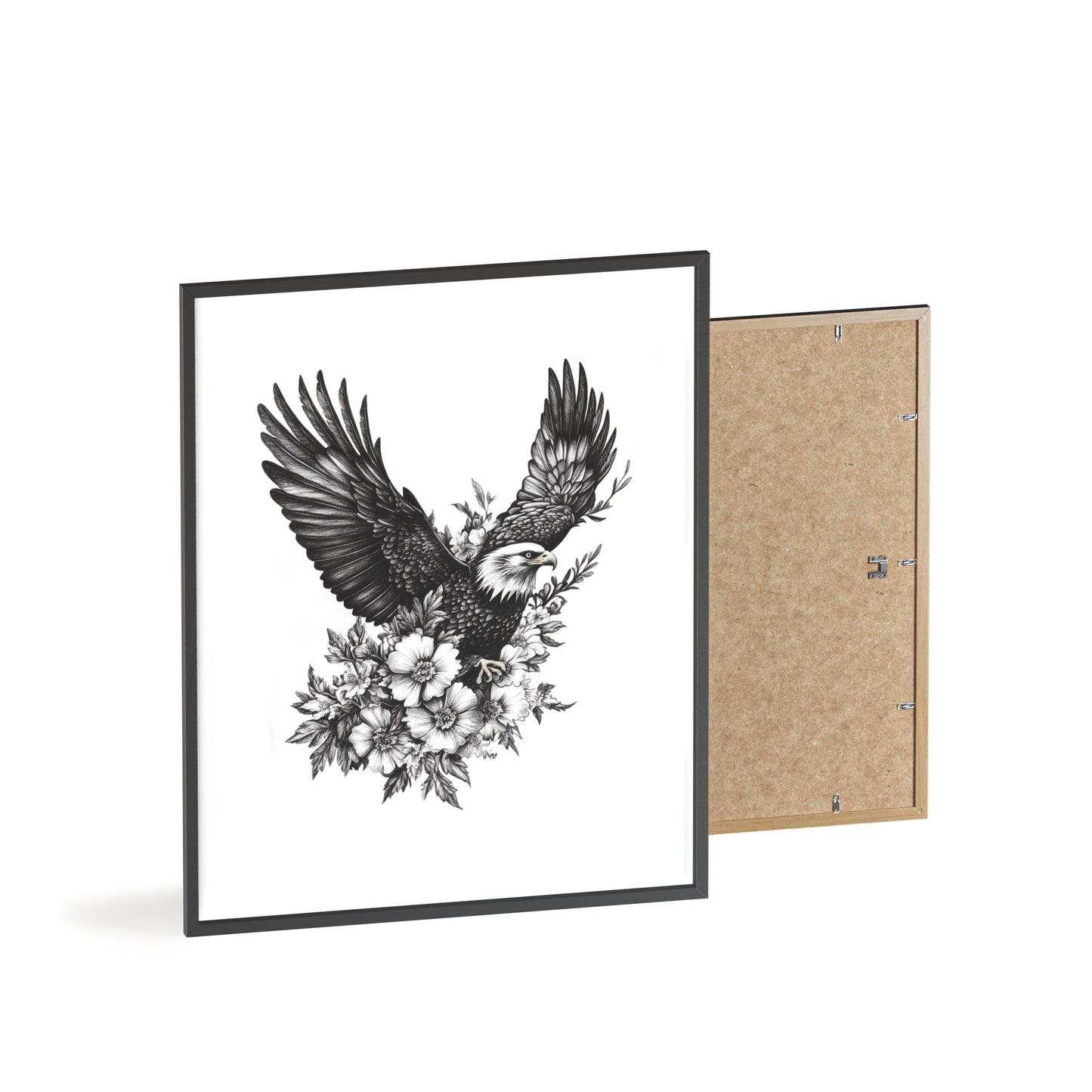 Adler mit Wildblütendesign