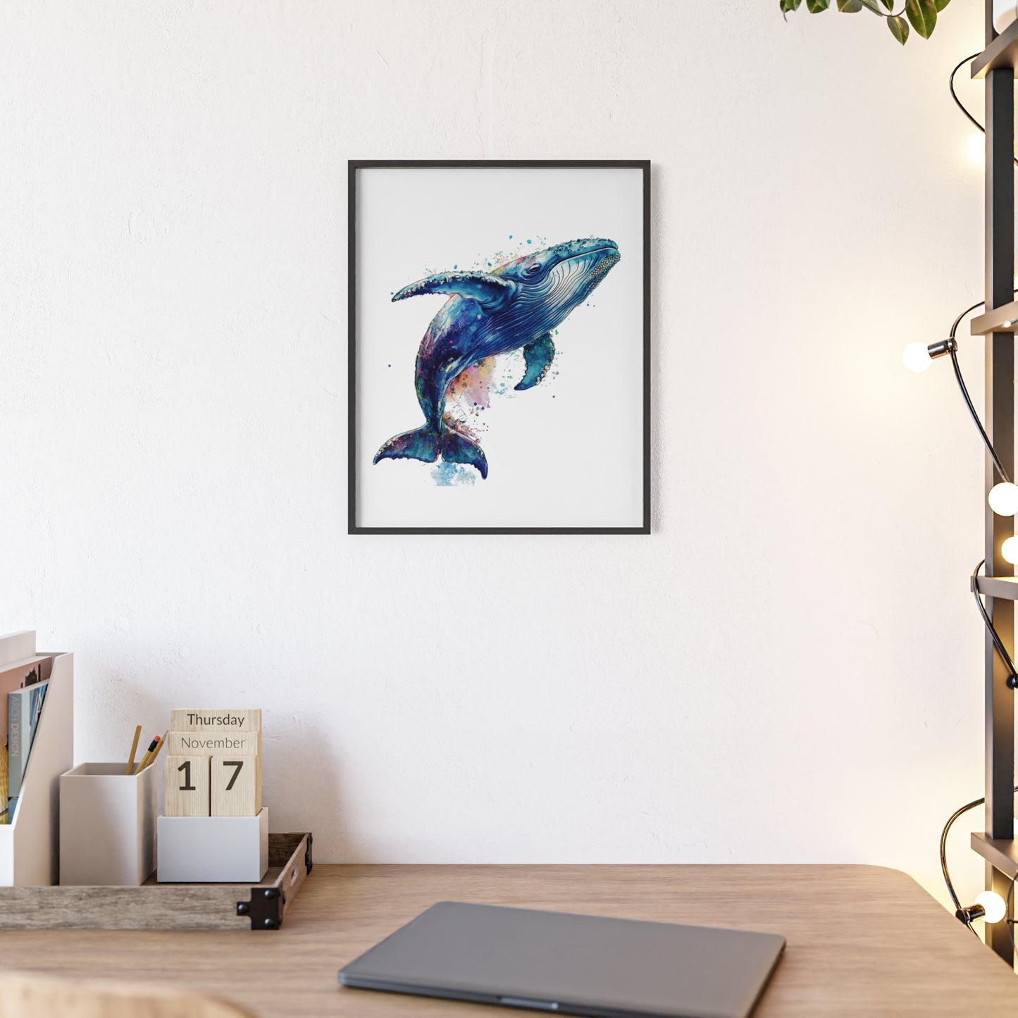 Wal im Wasserfarbenstil