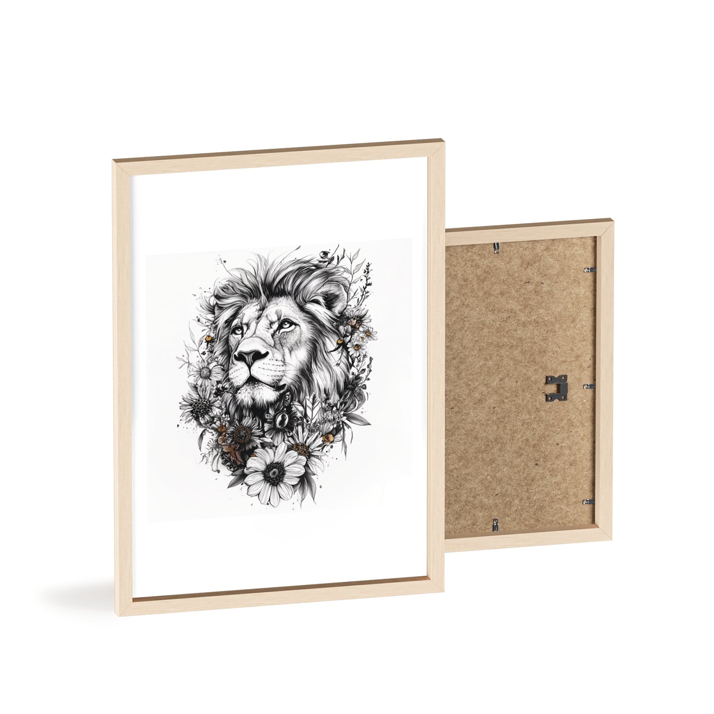 Löwe im floralen Stil