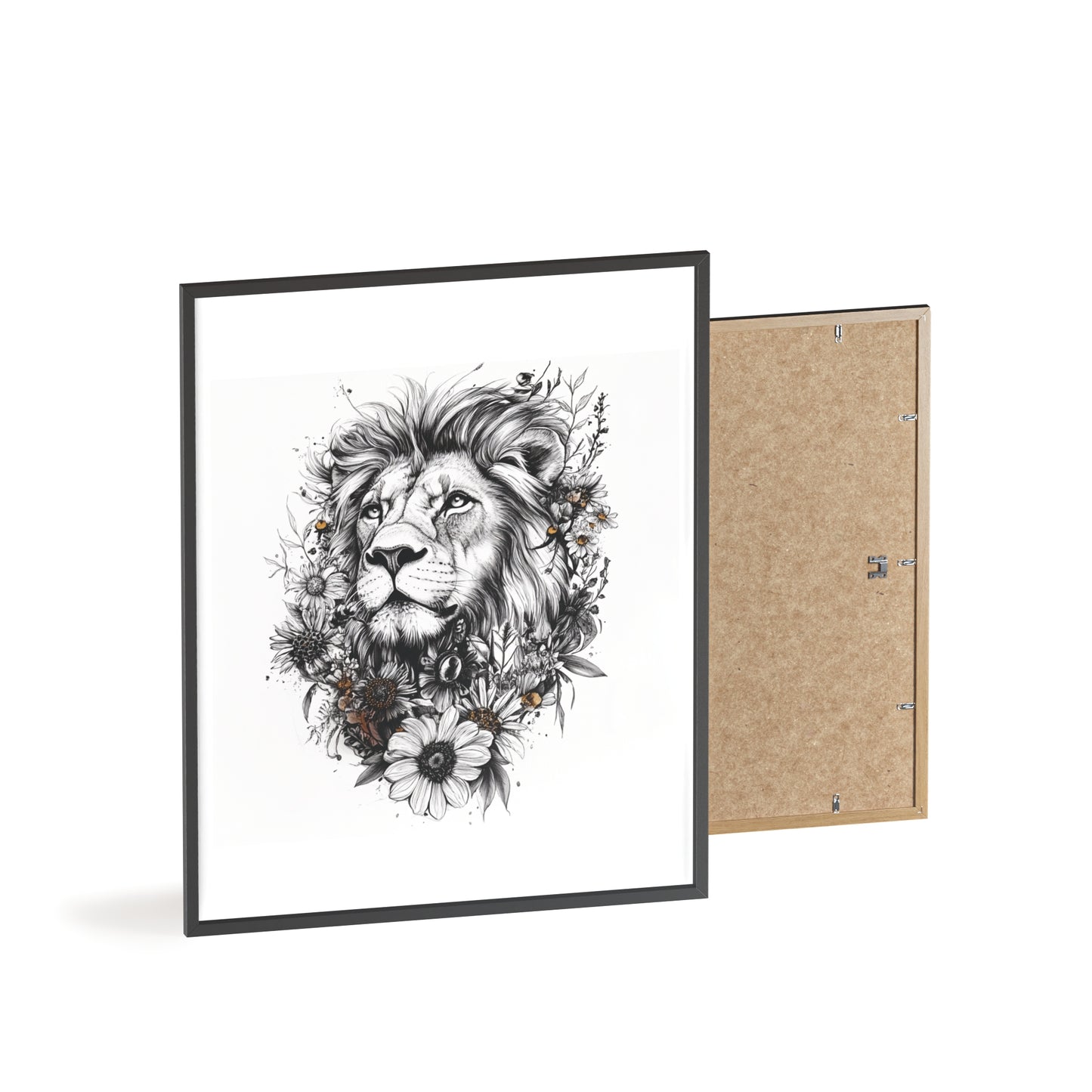 Löwe im floralen Stil