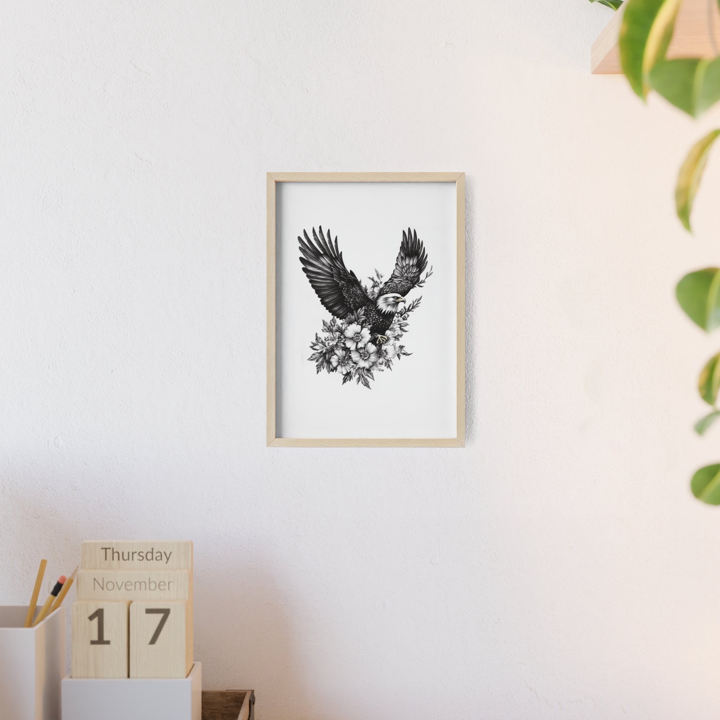 Adler mit Wildblütendesign