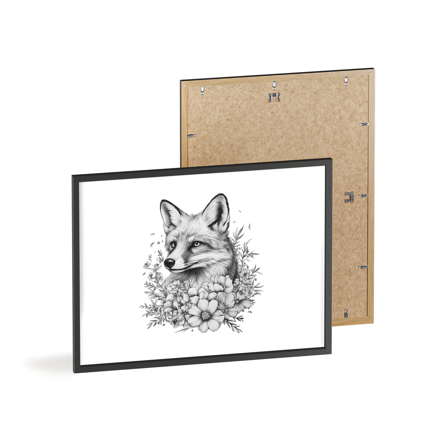 Fuchs mit Wildblütendesign