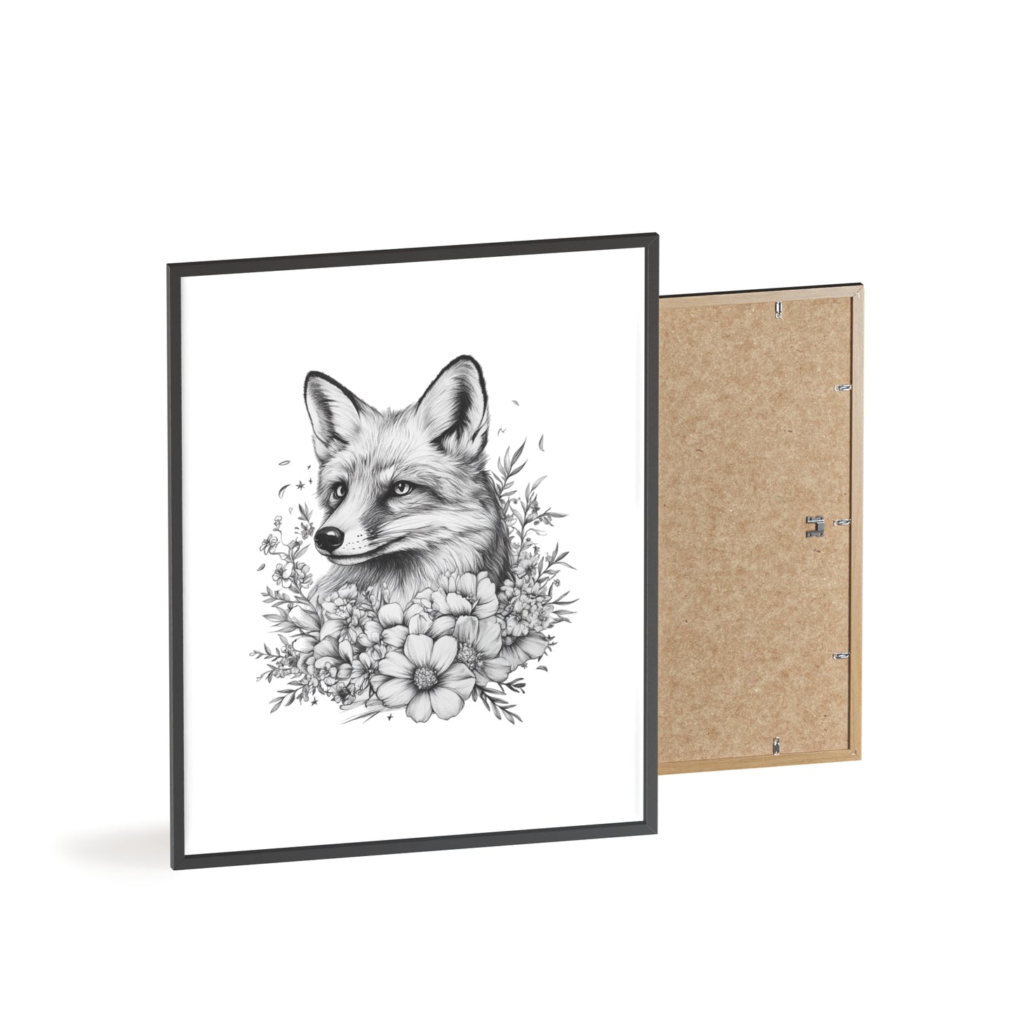 Fuchs mit Wildblütendesign